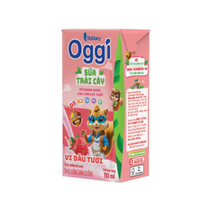 Thức uống dinh dưỡng Sữa trái cây Oggi vị dâu tươi 110ml - Thùng 48 hộp