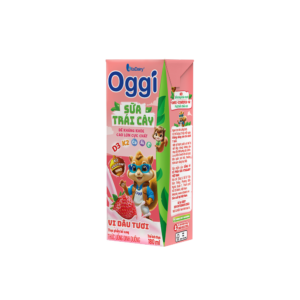 Thức uống dinh dưỡng Sữa trái cây Oggi vị dâu tươi 180ml - Thùng 48 hộp